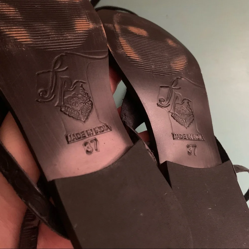 Free People Oliviera wrap sandals sz 37_6